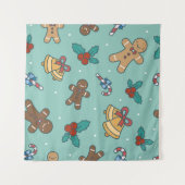 Feestelijke kerst snoepjes ontwerp wandkleed (Voorkant (horizontaal))