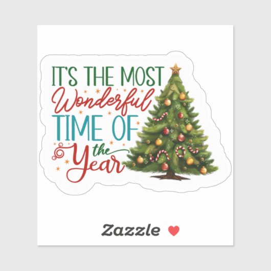 Feestelijke Kerst sticker Joy! (Vel)