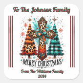 Feestelijke Kerst stickers voor Wrapping (Voorkant)