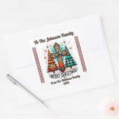 Feestelijke Kerst stickers voor Wrapping (Envelop)