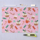 Feestelijke Kerst Sweet Treats Patroon Tissuepapier (Craft)