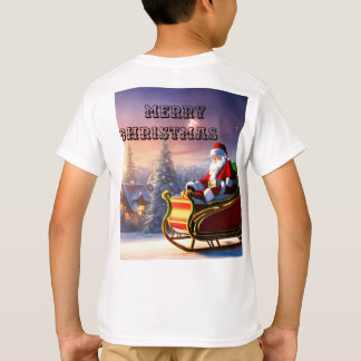 Feestelijke Kerst T-shirt met Santa Foto's