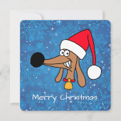Feestelijke Kerst Teckel Hond Feestdagenkaart (Voorkant)