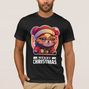 Feestelijke Kerst Teddybeer cartoon T-shirt