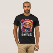 Feestelijke Kerst Teddybeer cartoon T-shirt (Voorkant volledig)