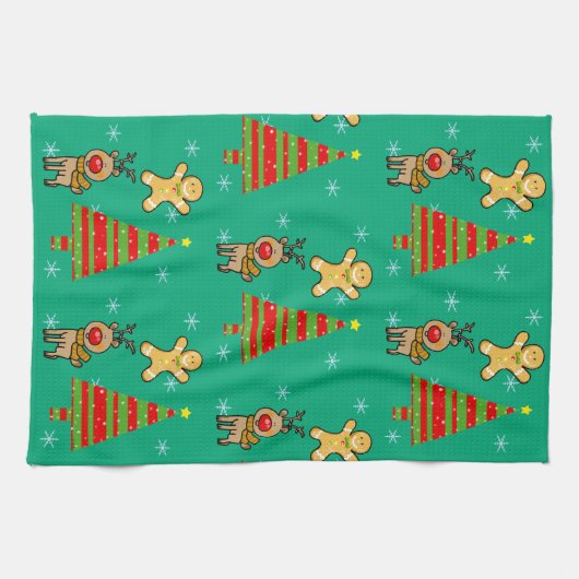 feestelijke kerst theedoek (Horizontaal)