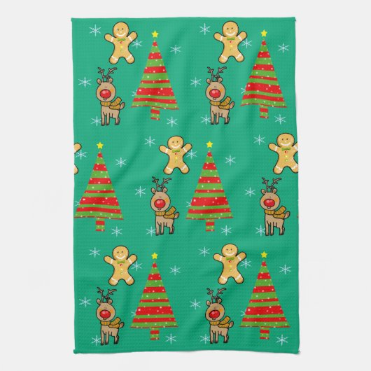 feestelijke kerst theedoek (Verticaal)