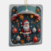 Feestelijke Kerst-Them Arrangement Keramisch Ornament (Rechts)