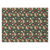 Feestelijke Kerst Thema Poinsettia Patroon Tafelkleed (Voorkant (Horizontaal))