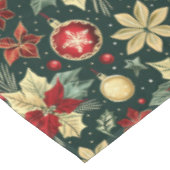 Feestelijke Kerst Thema Poinsettia Patroon Tafelkleed (Gekanteld)