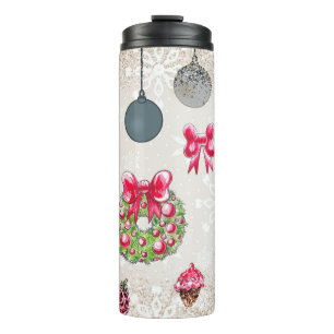 feestelijke kerst thermosbeker
