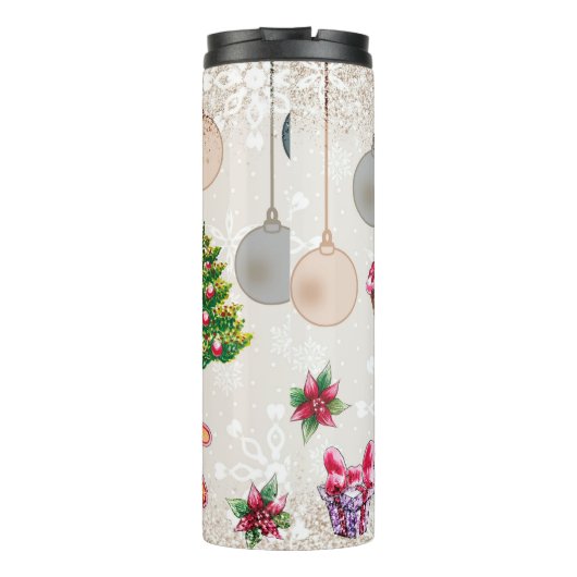 feestelijke kerst thermosbeker (Achterkant)