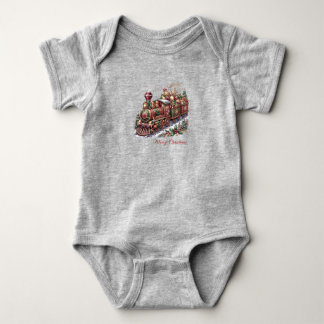 Feestelijke Kerst Trein Baby Body Romper