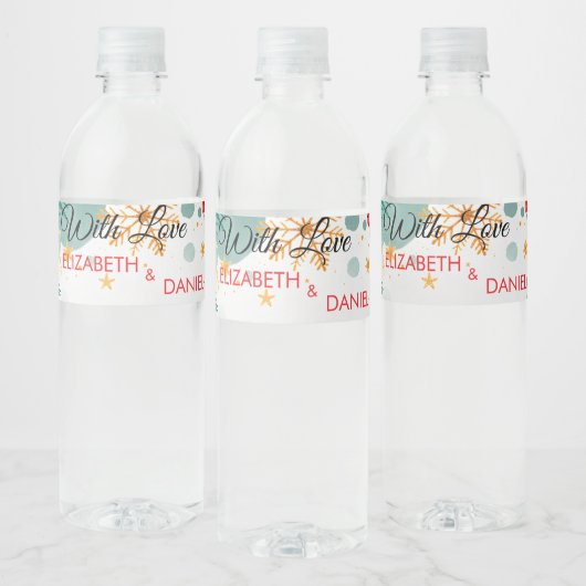 Feestelijke Kerst Trouwen Waterfles Labels Etiket (Flessen)