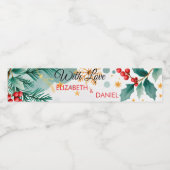 Feestelijke Kerst Trouwen Waterfles Labels Etiket (Enkel label)