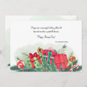 Feestelijke kerst tweede dag kaart (Voorkant / Achterkant)