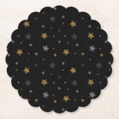 Feestelijke Kerst & Vakantie Decor – Scribble Star Kartonnen Onderzetters (Voorkant)