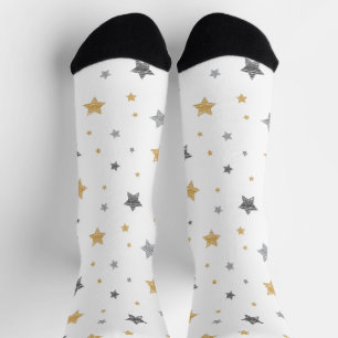 Feestelijke Kerst & Vakantie Decor – Scribble Star Sokken