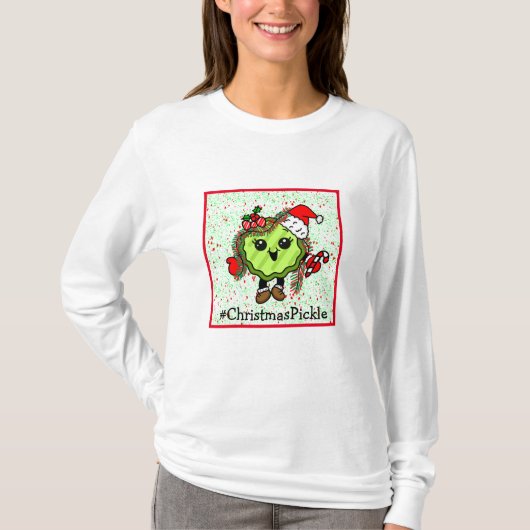 feestelijke kerst | Vakantiepickle T-shirt (Voorkant)