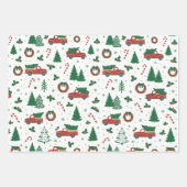 Feestelijke Kerst Verpakking Papier Flat Sheet Set Inpakpapier Vel (Voorkant 3)