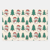 Feestelijke Kerst Verpakking Papier Flat Sheet Set Inpakpapier Vel (Voorkant)