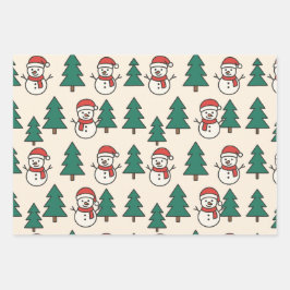 Feestelijke Kerst Verpakking Papier Flat Sheet Set Inpakpapier Vel