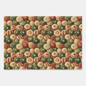 Feestelijke kerst versierde koekjes inpakpapier vel (Voorkant 2)