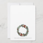 FEESTELIJKE KERST VERSIERDE WINKEL OPEN HUIS KAART (Achterkant)