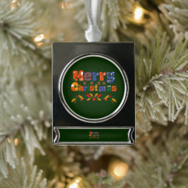 feestelijke kerst verzilverd banner ornament