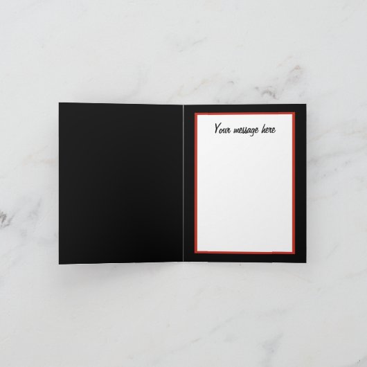 Feestelijke Kerst Voeg tekst toe koe Voeg bericht  Feestdagen Kaart (Binnen)