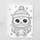 Feestelijke kerst voeg tekst uil toe feestdagenkaart (Voorkant)