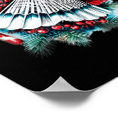 Feestelijke kerst voor badmintonliefhebbers, Kerst Poster (Hoek)