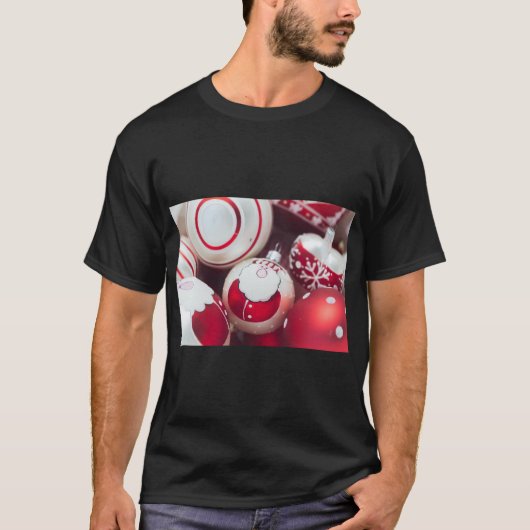 Feestelijke Kerst Vreugde Kunst T-shirt (Voorkant)