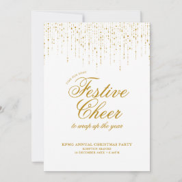 Feestelijke Kerst Vrolijkheid Gouden Kerstparty Kaart