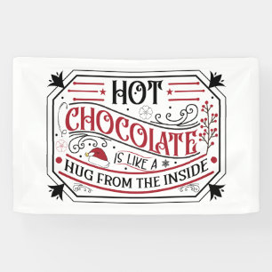 Feestelijke kerst warme chocoladeknuffel spandoek