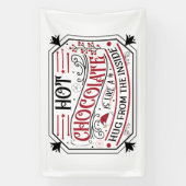 Feestelijke kerst warme chocoladeknuffel spandoek (Verticaal)