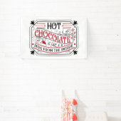 Feestelijke kerst warme chocoladeknuffel spandoek (Insitu)