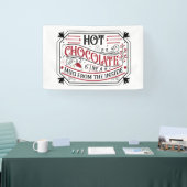 Feestelijke kerst warme chocoladeknuffel spandoek (Beurs)