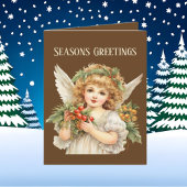 Feestelijke Kerst waterverf Angel tekst toevoegen Feestdagen Kaart