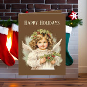 Feestelijke Kerst waterverf Angel tekst toevoegen Feestdagen Kaart