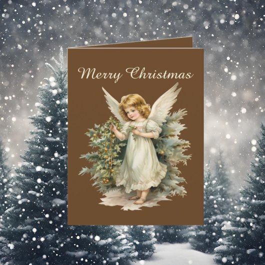 Feestelijke Kerst waterverf Angel tekst toevoegen Feestdagen Kaart