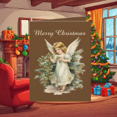 Feestelijke Kerst waterverf Angel tekst toevoegen Feestdagen Kaart