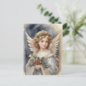 Feestelijke Kerst waterverf Angel Vakantie Feestdagenkaart (Staand voorkant)