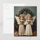 Feestelijke Kerst waterverf Angels Vakantie Feestdagenkaart (Voorkant / Achterkant)