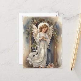 Feestelijke Kerst waterverf Angels Vakantie Feestdagenkaart