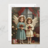 Feestelijke Kerst waterverf Angels Vakantie Feestdagenkaart (Voorkant / Achterkant)