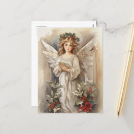 Feestelijke Kerst waterverf Angels Vakantie Feestdagenkaart