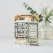 Feestelijke kerst waterverf bakkerij feestdagenkaart (Staand voorkant)