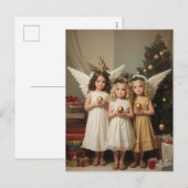 Feestelijke Kerst waterverf engelen Vakantie  Feestdagenkaart (Voorkant / Achterkant)