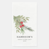 Feestelijke kerst Waterverf groen Servet (Voorkant)